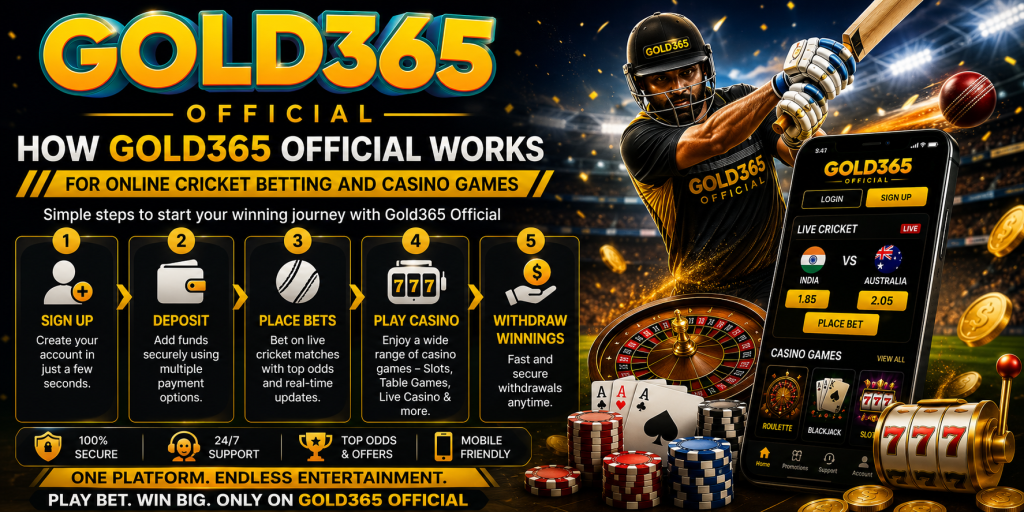 How Gold365 Official Works for Online Cricket Betting in India