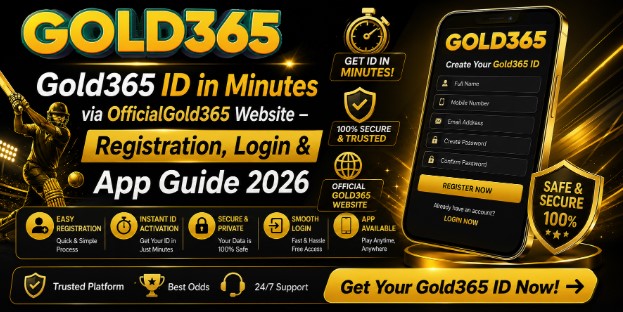 Gold365 ID in Minutes via OfficialGold365 Website