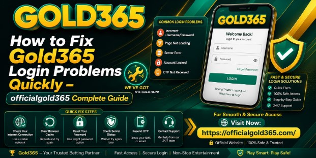 Gold365 login problems